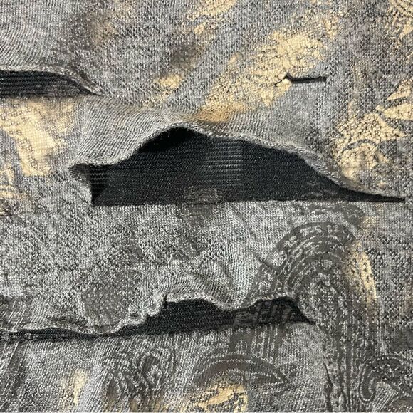 Frank Lyman Vintage Black & Gold Shredded w Elastic Open Cardigan/Jacket Size 8 - Picture 11 of 11